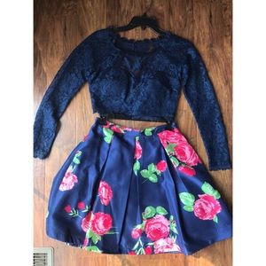 A beautiful two- piece special event dress